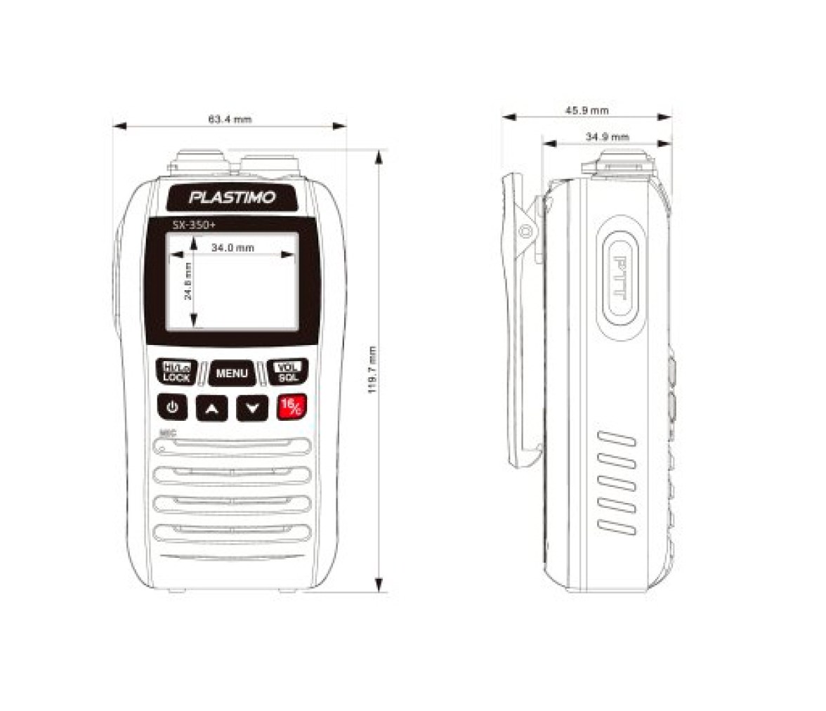 Plastimo VHF Portatil SX-350+