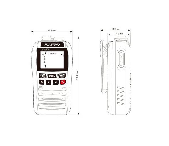 Plastimo VHF Portatil SX-350+