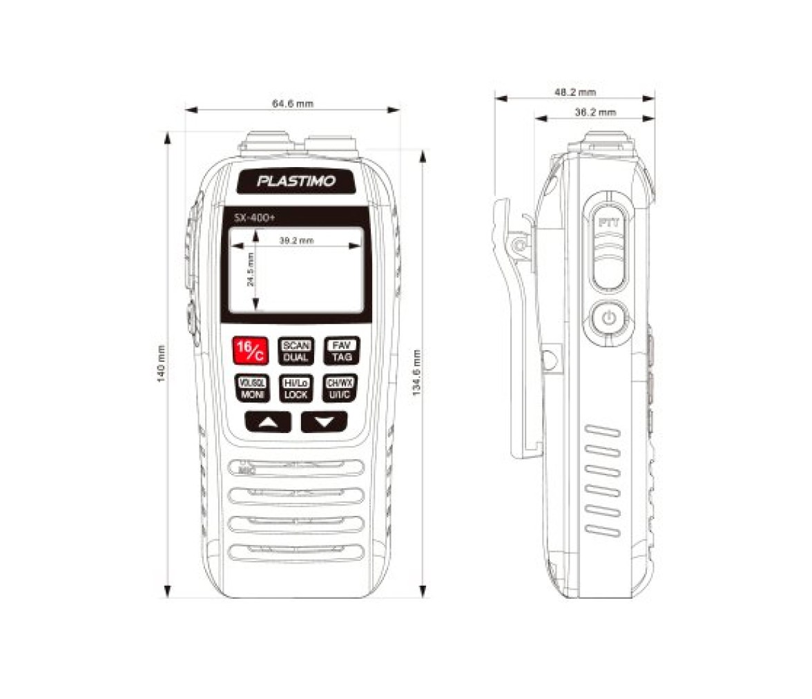 Plastimo VHF Portatil SX-400+