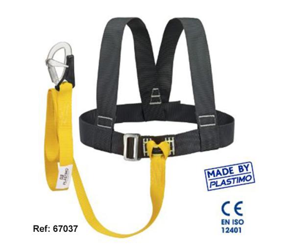 Plastimo Arnes Ajustable Simple con Linea de Vida y Mosqueton
