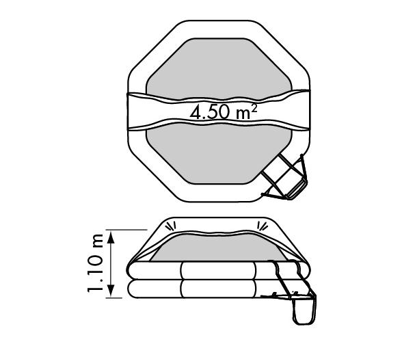 Plastimo Balsa Salvavidas Iso 9650-1 Transocean 12 Personas