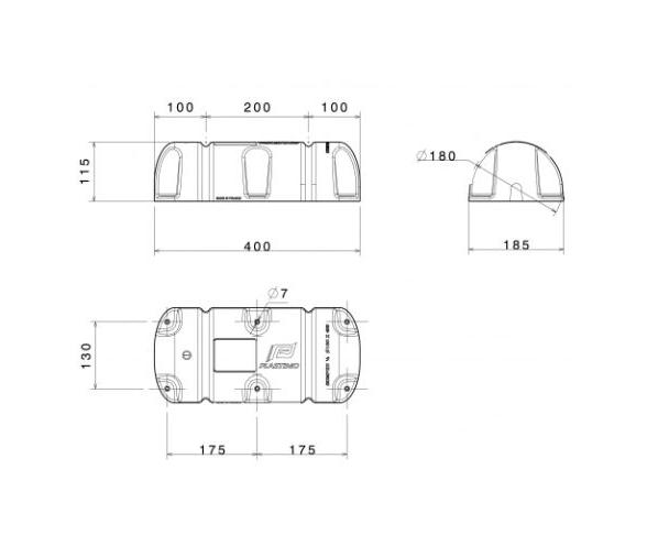 Plastimo Bumper 1-2 Standard 25 x 90 cm Azul