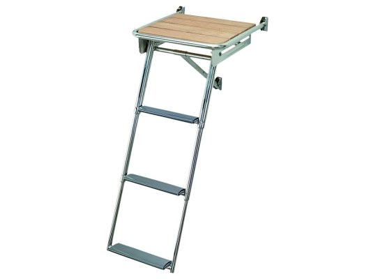 Plastimo Telescopic Retractable Ladder and Teak Platform