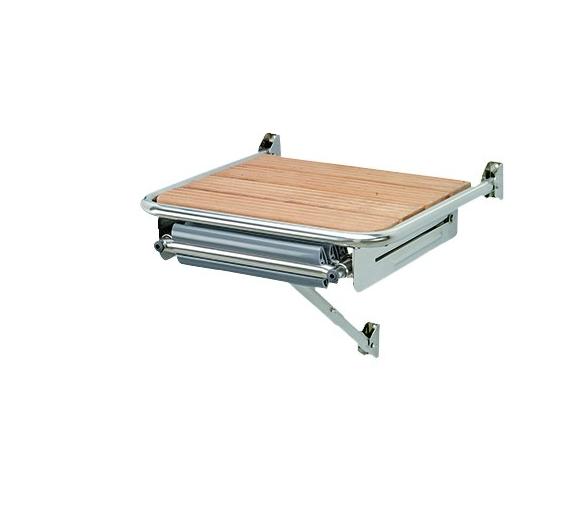 Plastimo Escalera Retráctil Telescópica y Plataforma de Teca