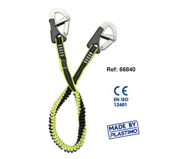 Plastimo ​Linea de Vida Elastica con Mosquetones de Acero Inoxidable