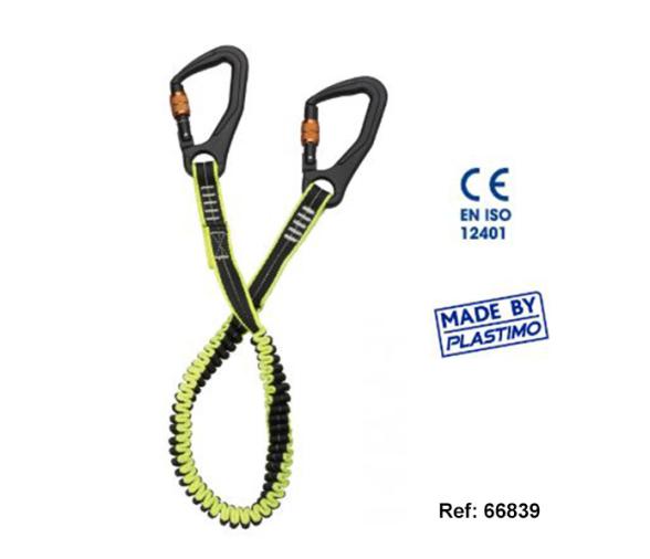 Plastimo ​Linea de Vida Elastica con Mosquetones de Aluminio