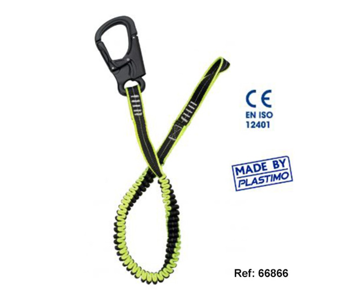 Plastimo ​Linea de Vida Elastica con Mosquetones de Aluminio Premium