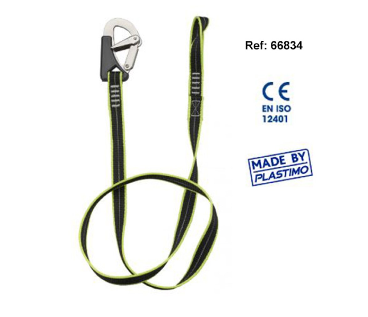 Plastimo ​Linea de Vida Plana con Mosquetones de Acero Inoxidable