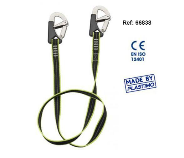 Plastimo ​Linea de Vida Plana con Mosquetones de Acero Inoxidable