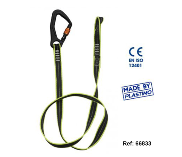 Plastimo ​Linea de Vida Plana con Mosquetones de Aluminio