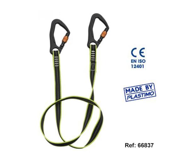 Plastimo ​Linea de Vida Plana con Mosquetones de Aluminio