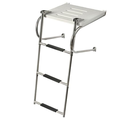 Plataforma de Popa de Fibra de Vidrio con Escalera