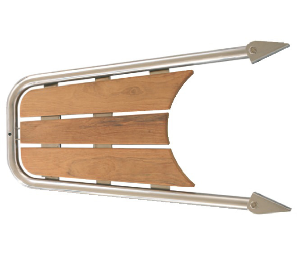 Simple Inox Gangplank with 2 Step Telescopic Ladder