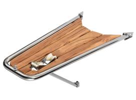 Plataforma de Proa Teca y Acero Inoxidable con Roldanas