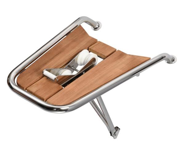 Plataforma de Proa Teca y Acero Inoxidable con Roldanas Simple