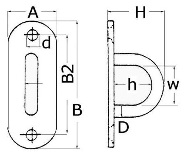Platina Inox 2 Tornillos