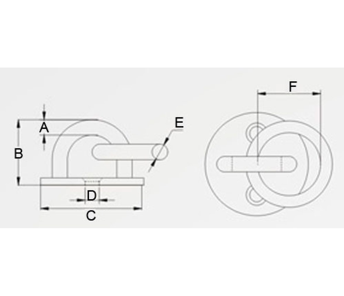 Platina Inox 316 Circular con Anilla Vinox