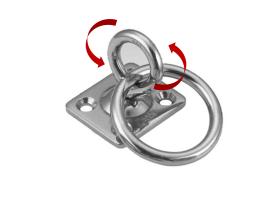 Platina Inox 316 con Aro Giratorio y Anilla Vinox