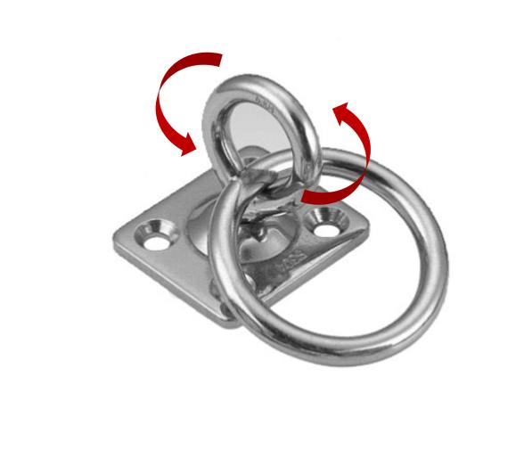 Platina Inox 316 con Aro Giratorio y Anilla Vinox