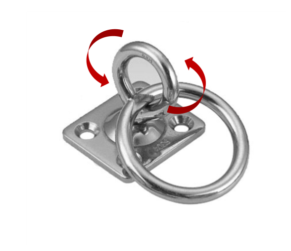 Platina Inox 316 con Aro Giratorio y Anilla Vinox