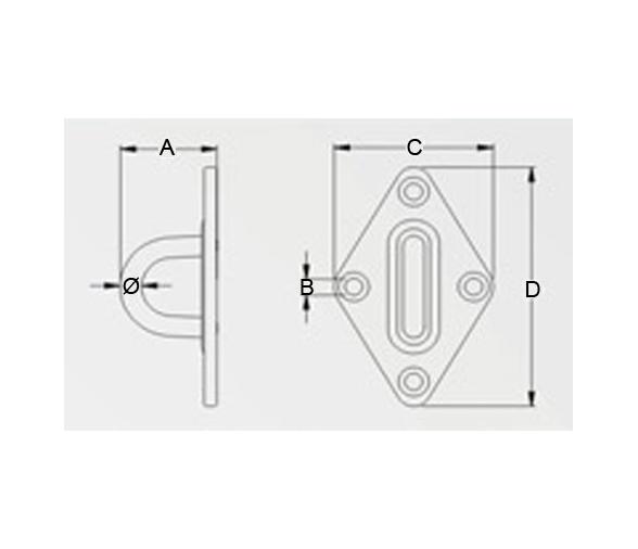Platina Inox 316 en Rombo Vinox