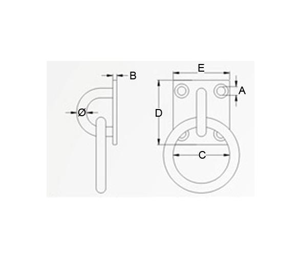 Platina Inox con Anilla Vinox