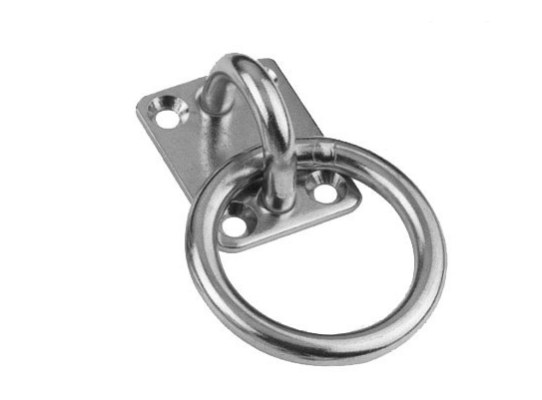SQUARE PAD WITH RING VINOX