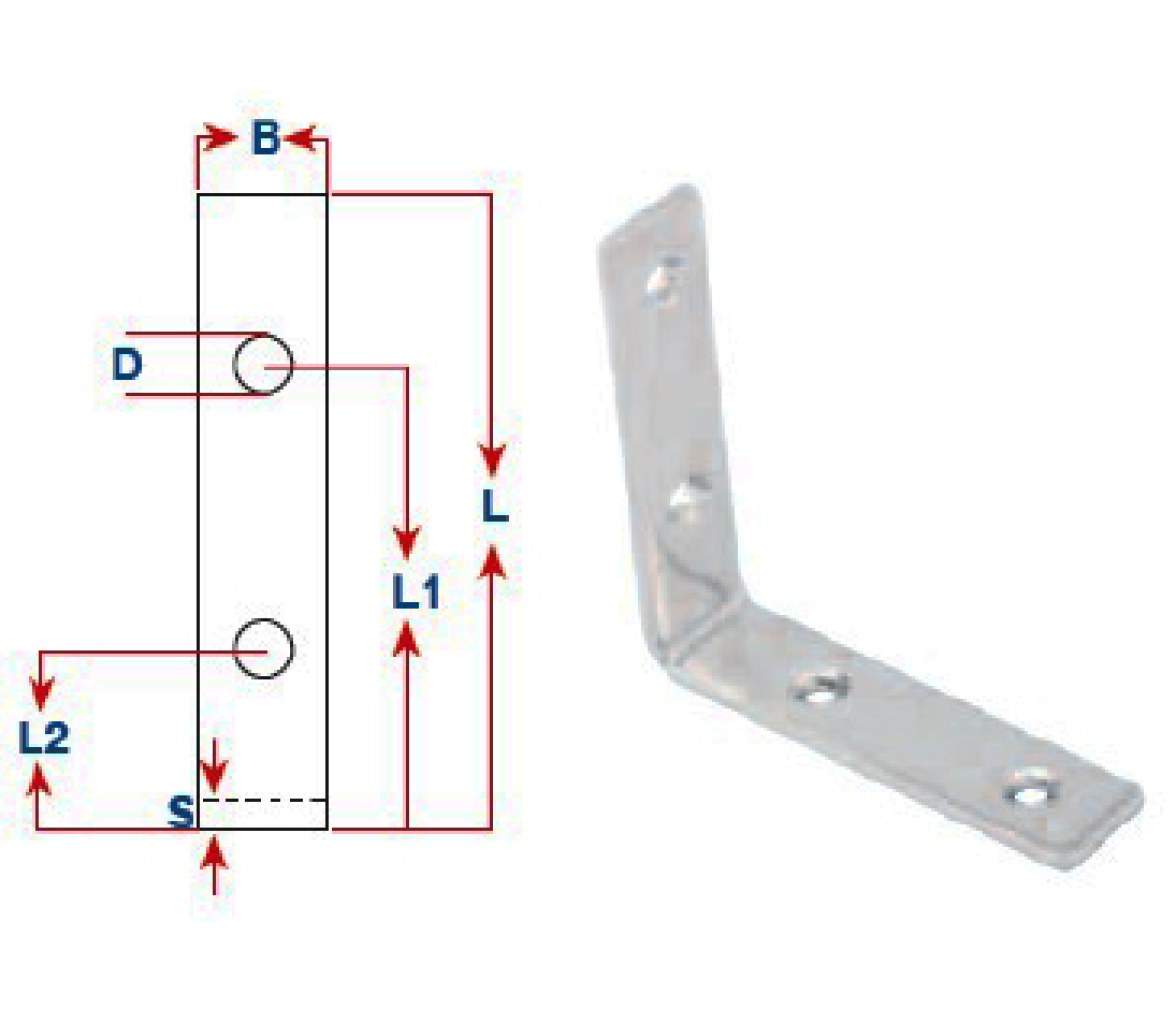 Pletina Soporte Acero Inoxidable