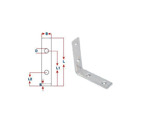 Pletina Soporte Acero Inoxidable
