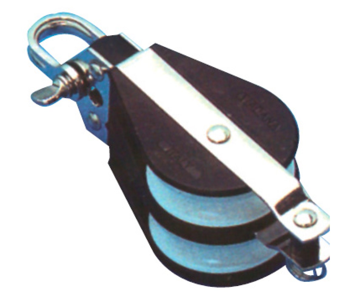 Polea Doble con Arraigo Nylon-Inox Viadana