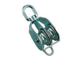 Polea Doble Giratoria con Arraigo Inox 316 Vinox