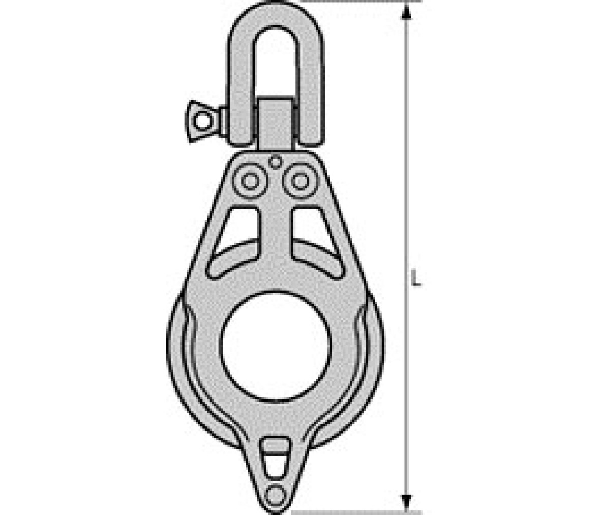 Polea Simple Control Lewmar