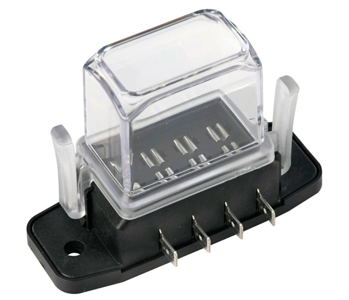 Porta fusibles de cuchilla estanco con tapa profunda