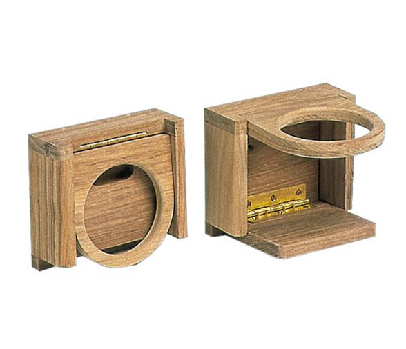 Porta vasos-botes plegable en teca