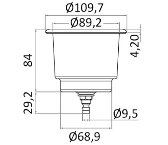 Portabebidas acero inox empotrable con Iluminación LED