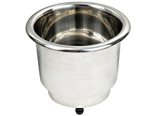 Portabebidas acero inox empotrable tapón drenaje