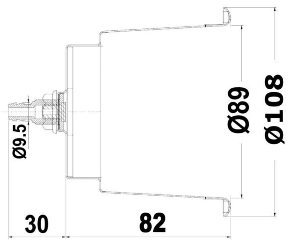 Portabebidas acero inox empotrable tapón drenaje