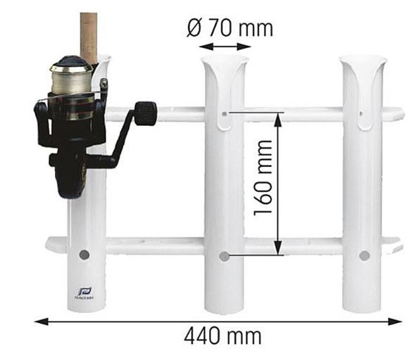 Portacañas - Cañero de Mamparo-Armero para 3 Cañas
