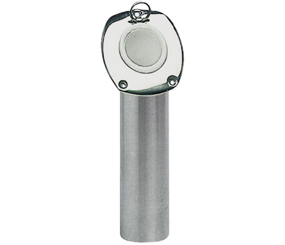 Portacañas - Cañero empotrable acero inox goma protectora
