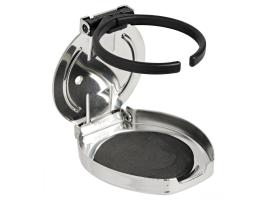 Foldable glass and can holders stainless steel.