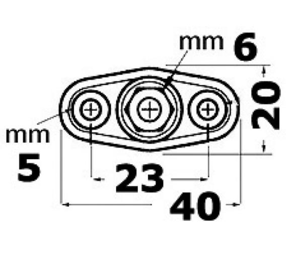 Poste de Batería Mini 40 x 20 mm