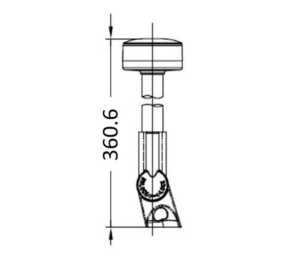 Poste Plegable con Led de 360º, con inclinación ajustable.