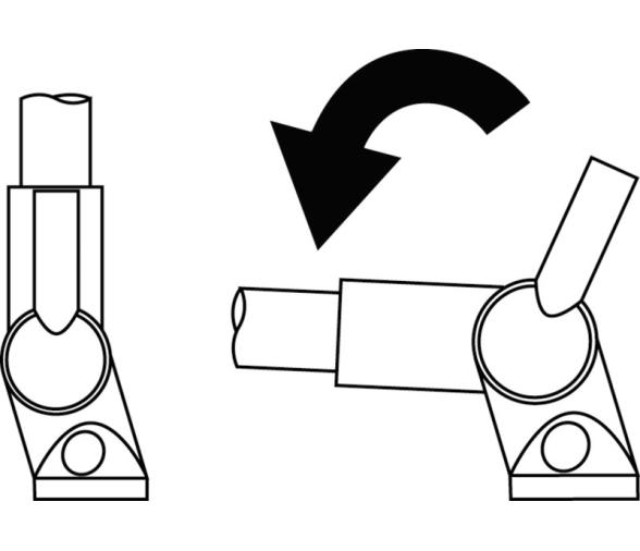 Poste Plegable con Led de 360º, con inclinación ajustable.