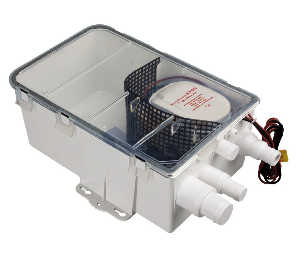 Pozo de recogida de aguas grises, con bomba automática SuperFlow