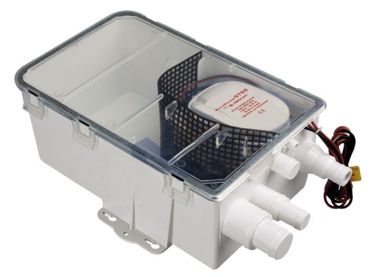 Pozo de recogida de aguas grises, con bomba automática SuperFlow