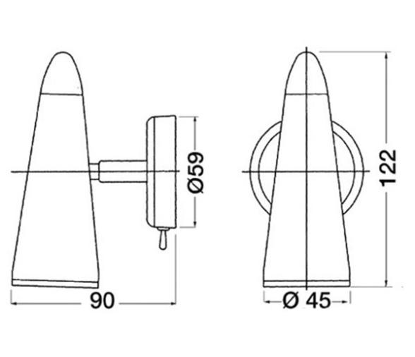 Proyector Argo en Laton Cromado