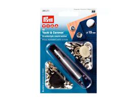 Prym Botones de Presión ‘Yate & Caravana’ Atornillables 15 mm + Herramienta