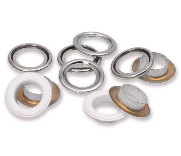 Prym Ojetes con Arandelas Blanco/Plateado 14 mm