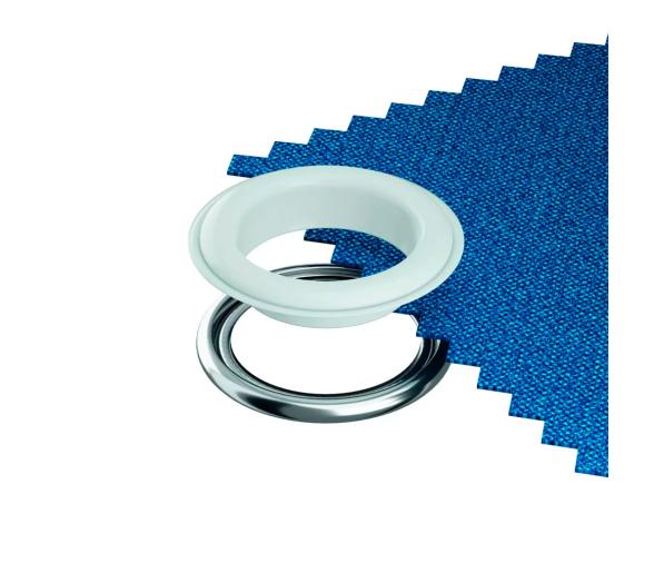 Prym Ojetes con Arandelas Blanco/Plateado 14 mm