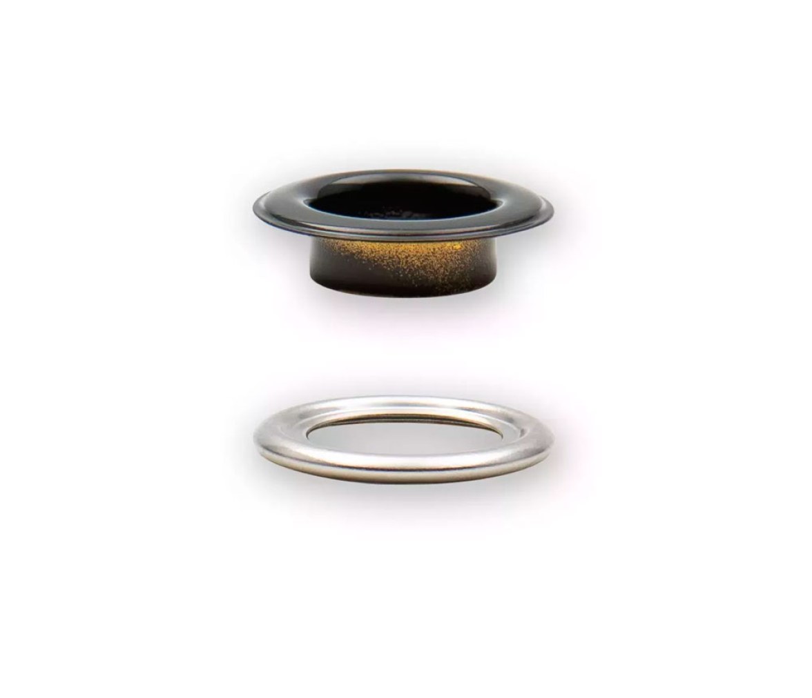 Prym Ojetes con Arandelas Negro/Plateado 14 mm